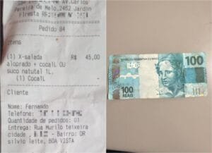 Homem utiliza nota falsa de R$ 100 para pagamento de lanche em Boa Vista