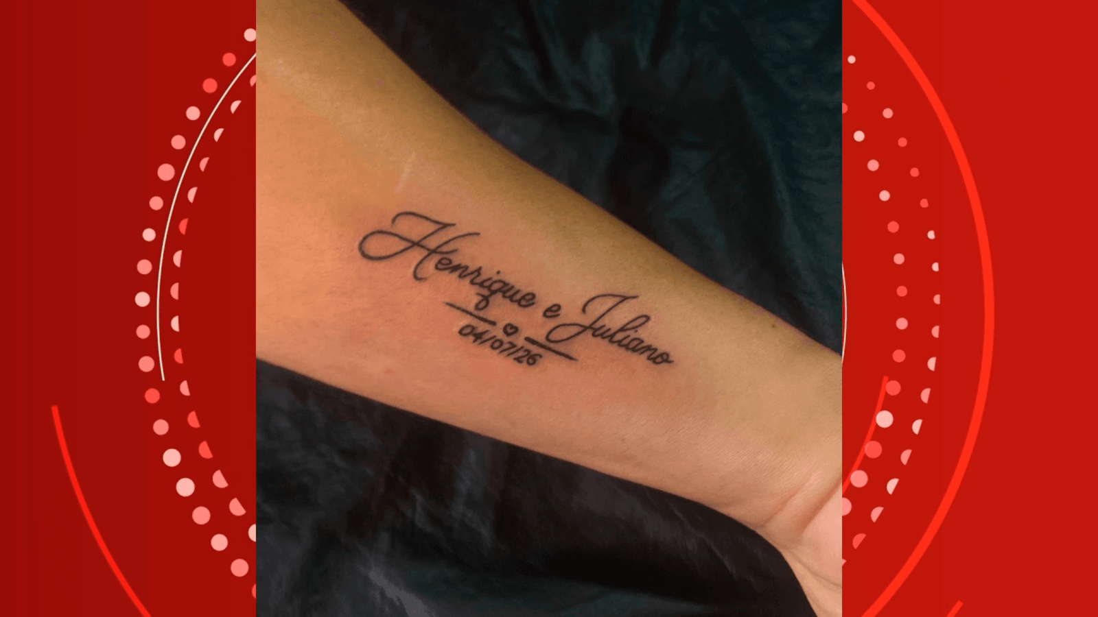 Fã celebra amor pela dupla Henrique & Juliano com tatuagem antes de cancelamento de show
