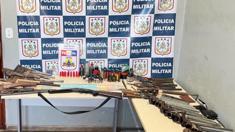 Arsenal de 35 armas artesanais é apreendido pela Polícia Militar em Oriximiná