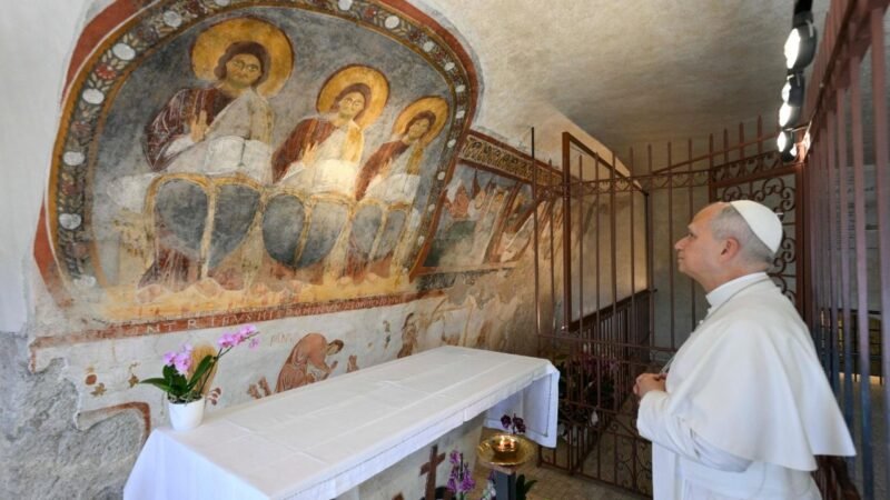 Papa Leão XIV realiza visita ao Santuário de Vallepietra