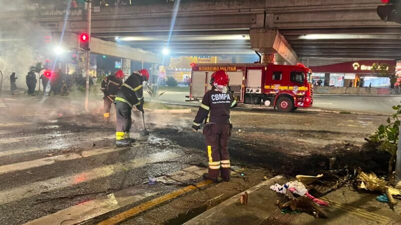 Protesto em Belém Bloqueia Cruzamento Crucial da Augusto Montenegro