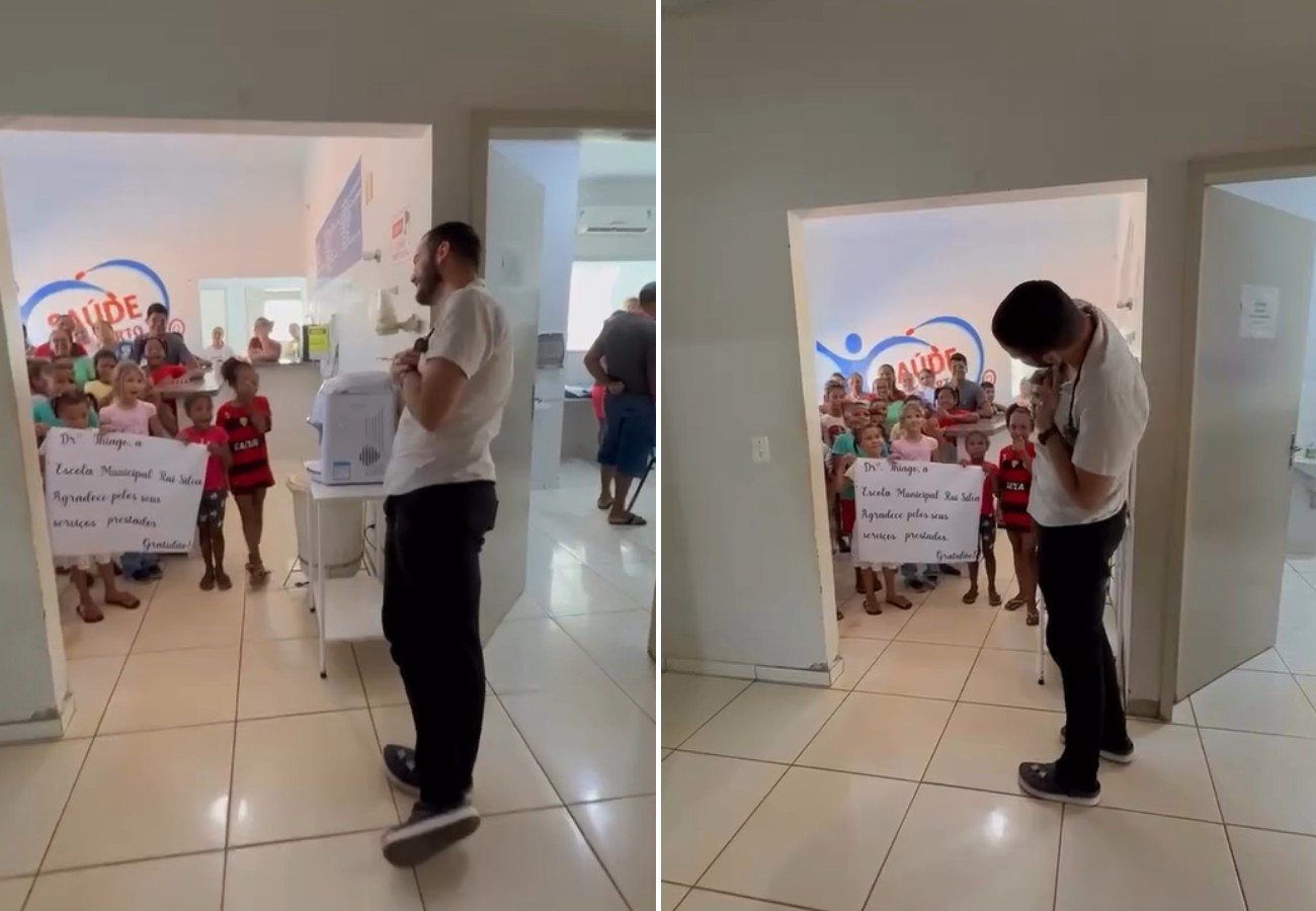 Médico Recebe Homenagem Emocionante de Crianças em Despedida de Unidade de Saúde no Tocantins