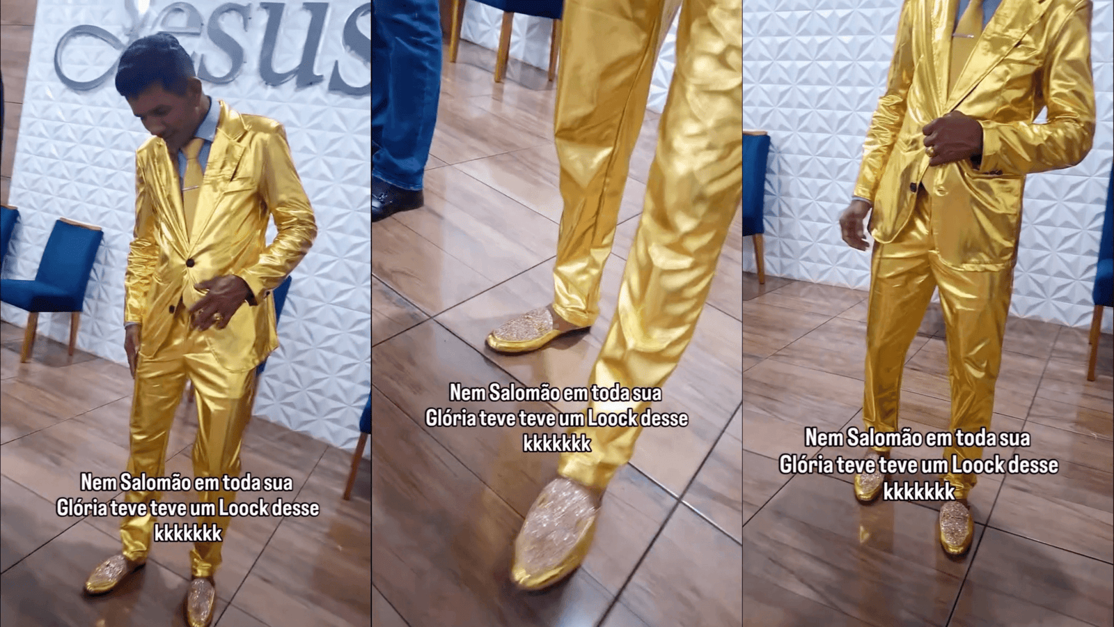 Pastor de Porto Velho Viraliza com Look Dourado e Gera Repercussão nas Redes Sociais