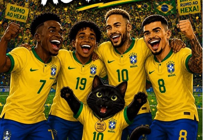 Previsões do Gato Vidente: Milu e o Jogo Brasil x Noruega