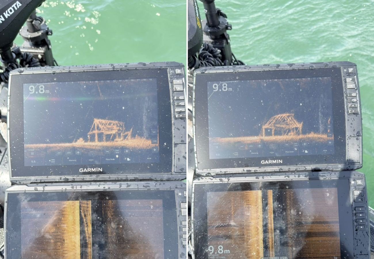 Descobertas Submersas no Lago de Palmas: Estruturas Históricas e Maquinários Revelados por Mergulhador