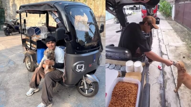 Iniciativa Solidária: Triciclo Adaptado Alimenta Animais Abandonados nas Ruas de Malabon City