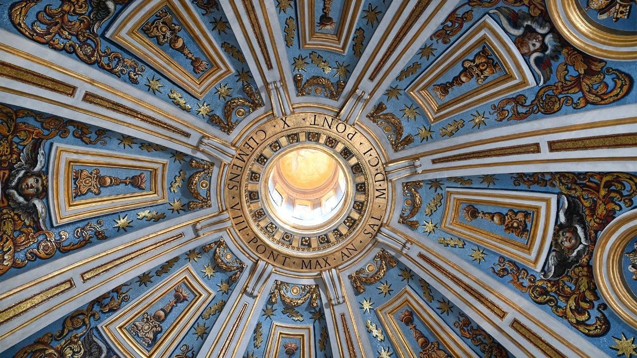 Finalização da Restauração da Cúpula da Capela Clementina na Basílica de São Pedro