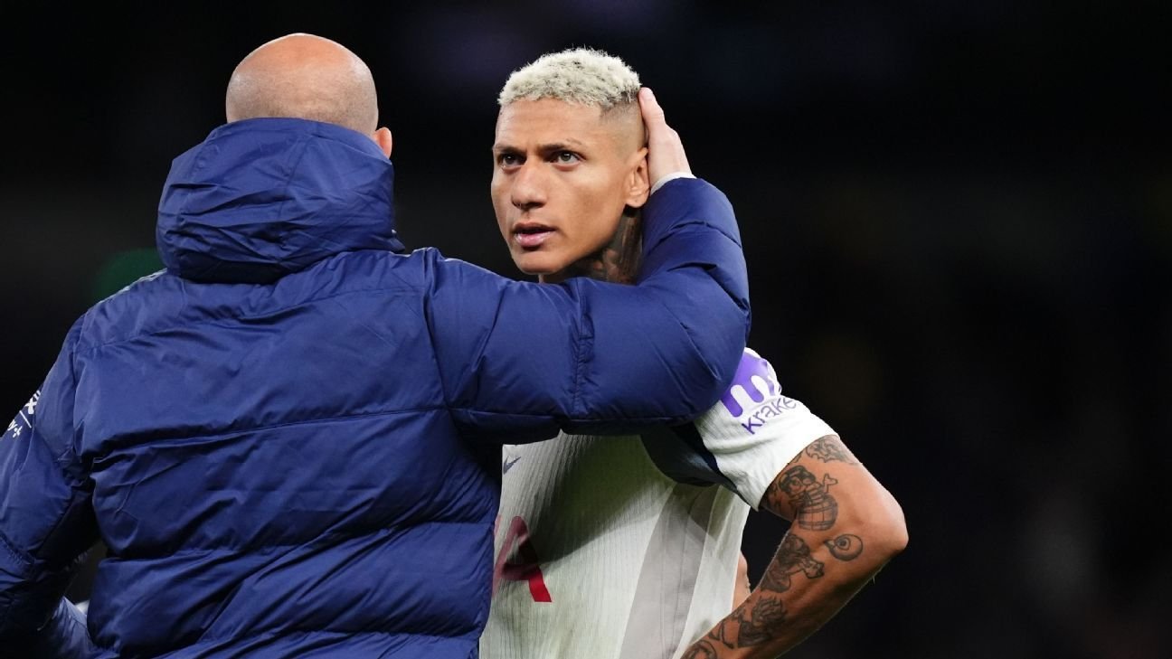 Tottenham Anuncia Inscritos para a Premier League sem Richarlison; Atacante É Alvo de Clube Turco