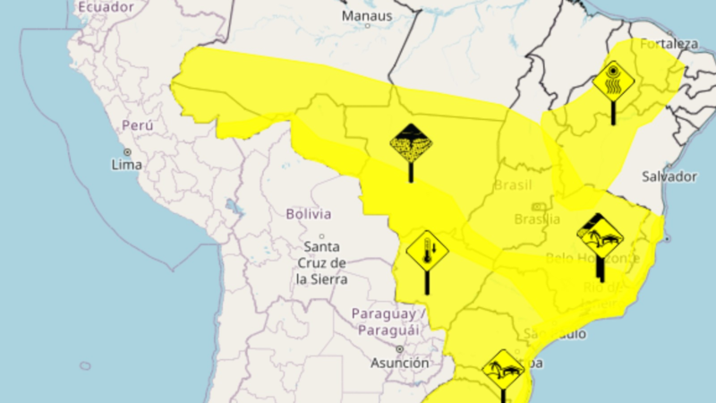 Alerta Amarelo do Inmet para Chuvas Intensas e Queda de Temperaturas no Acre