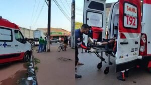 Motociclista é socorrido após acidente com carreta em Santarém