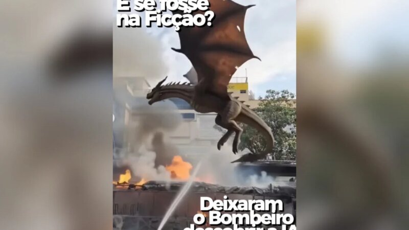 Bombeiros de BH Utilizam IA em Simulação de Combate a Incêndio Envolvendo Dragão Chinês