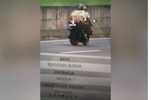 Motociclista é Flagado a 247 km/h em Rodovia com Limite de 90 km/h