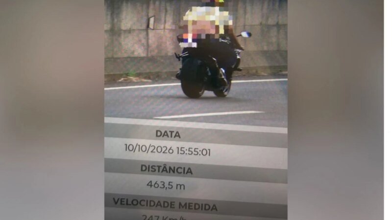 Motociclista é Flagado a 247 km/h em Rodovia com Limite de 90 km/h