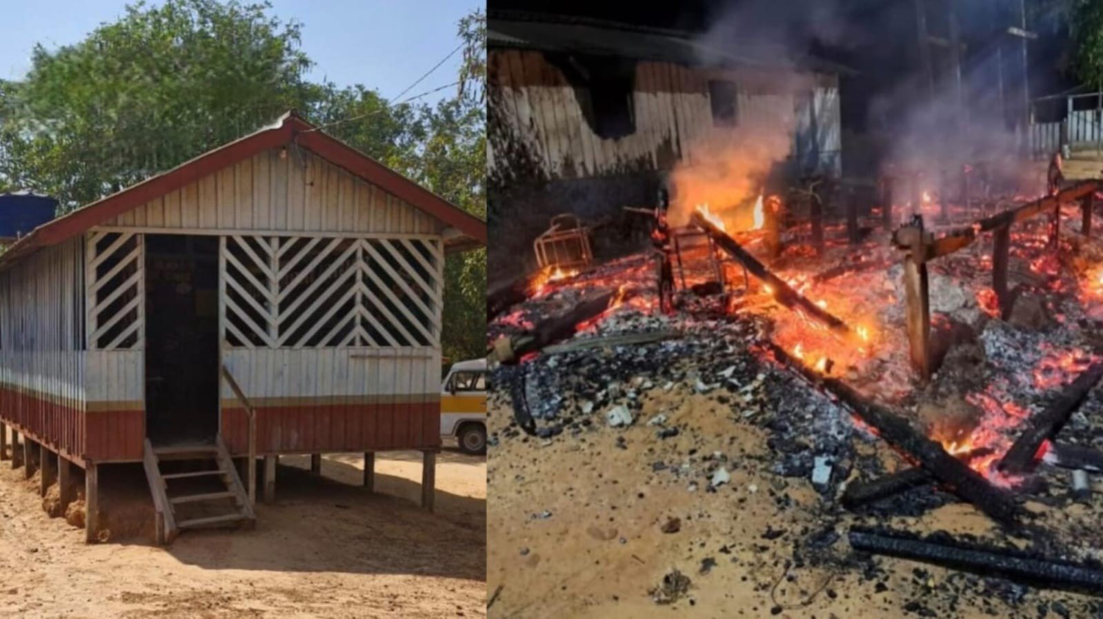 Incêndio Devastador Destrói Escola em Óbidos e Deixa Alunos Sem Aulas