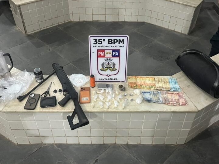 Polícia Militar Realiza Ação Contra Tráfico em Santarém e Apreende Armas e Drogas