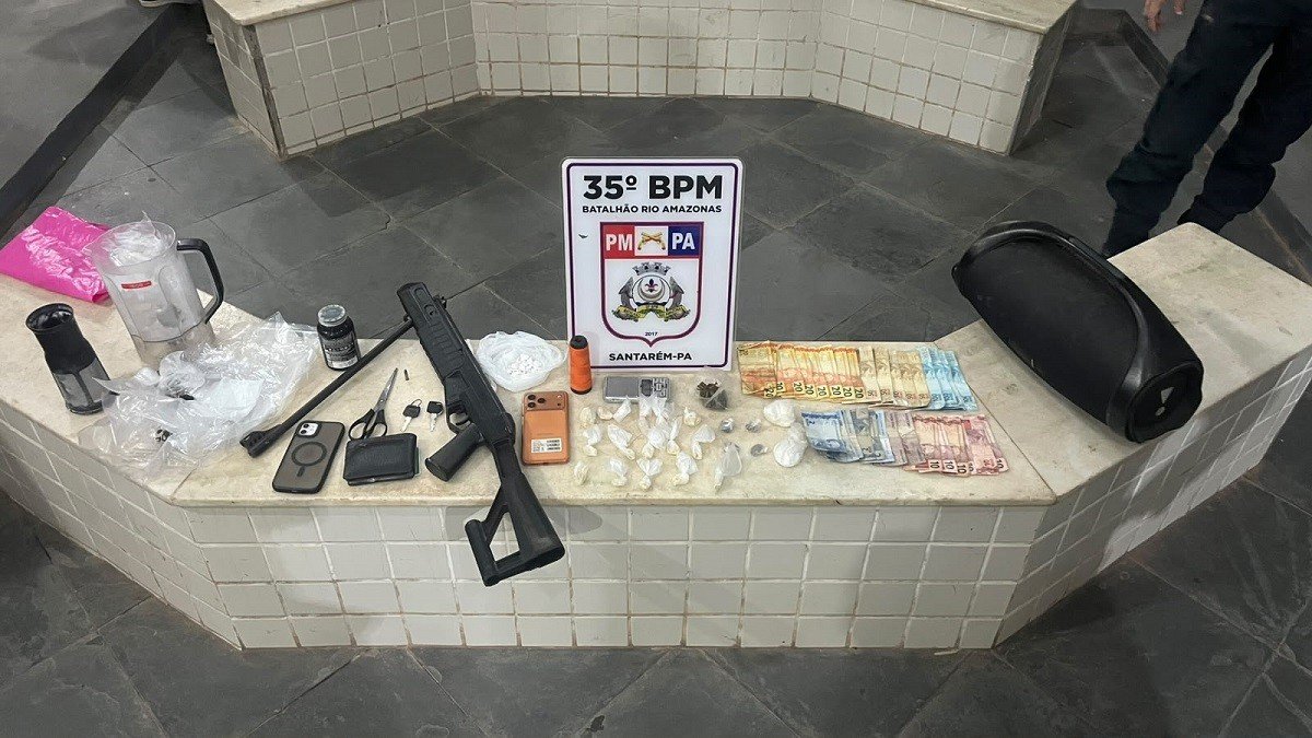 Polícia Militar Realiza Ação Contra Tráfico em Santarém e Apreende Armas e Drogas